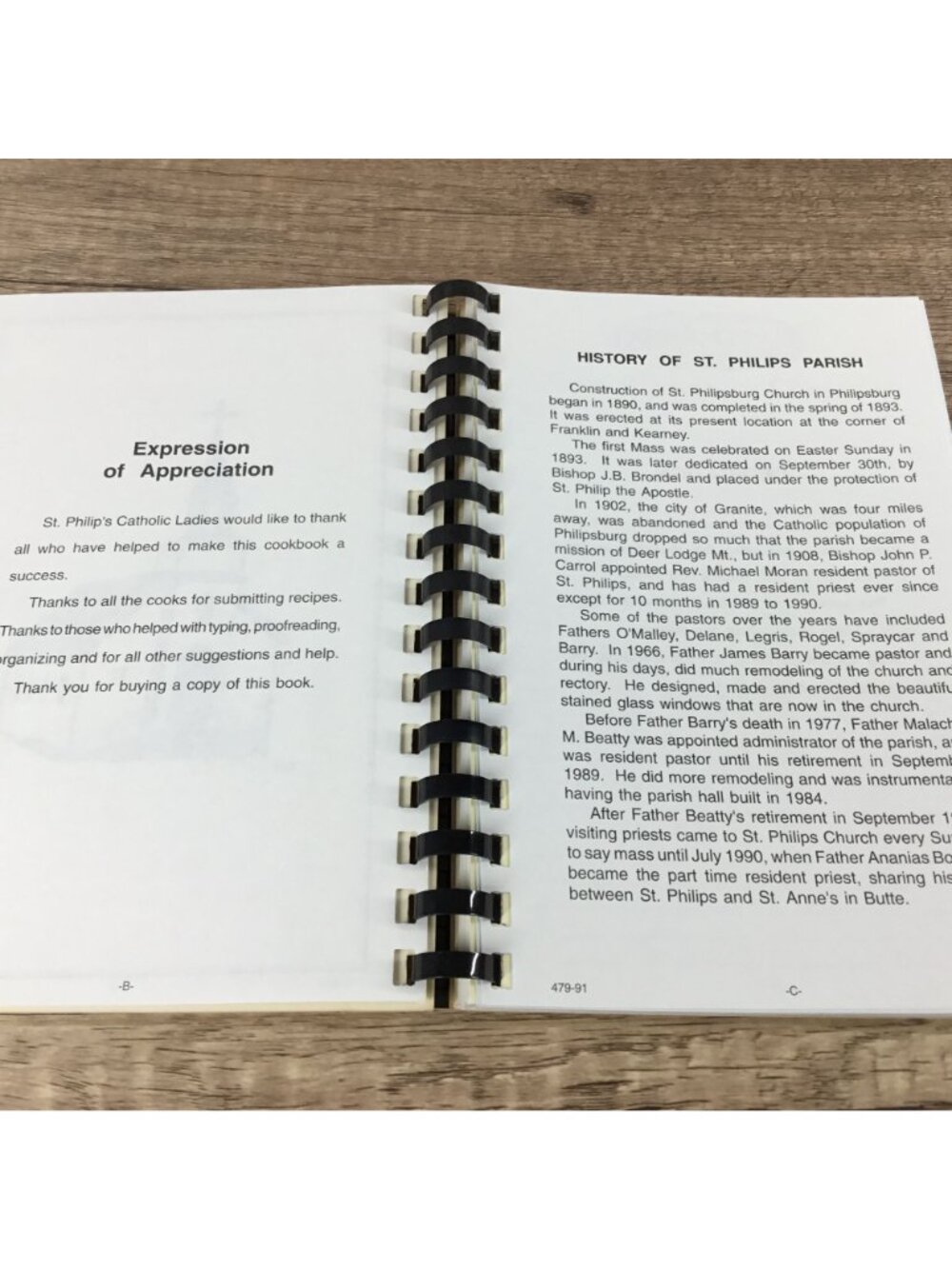 Heavenly Dishes St. Philips Catholic Church Cookbook Spiral-Bound Fundcraft 1991 - Picture 5 of 12